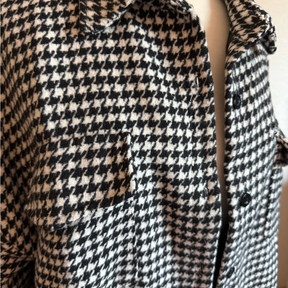 Houndstooth Black and White Shacket